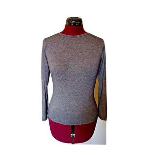 32 Degrees Womens Top Size Large Gray Knit Long Sleeve